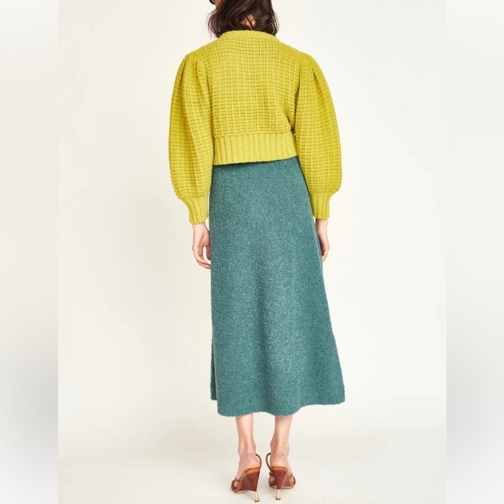 Mirth ESTES BOUCLE SKIRT IN SPRUCE sz L - Picture 4 of 11